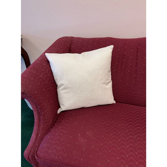 70s Art Deco vibe on geometric linen accent throw pillow cover NEW 18" x 18" - Picture 4 of 10